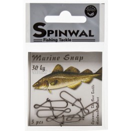 Spinwal Snap Marine 30kg 5vnt.  jūriniai karabinai