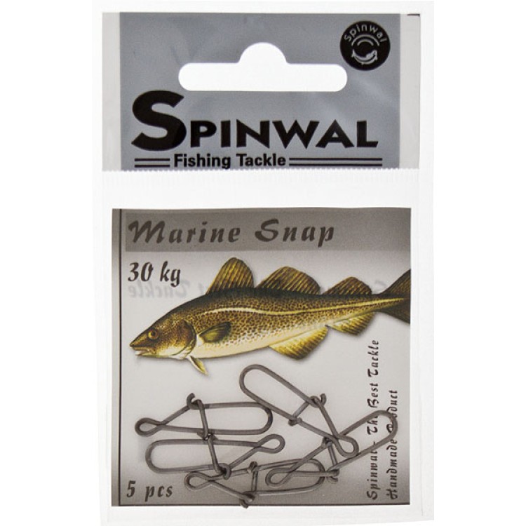 Spinwal Snap Marine 30kg 5vnt.  jūriniai karabinai